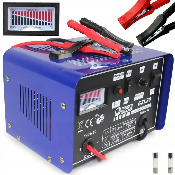 PROSTOWNIK SAMOCHODOWY DO AKUMULATORÓW 12v 24v GZL-30 Oryginalny