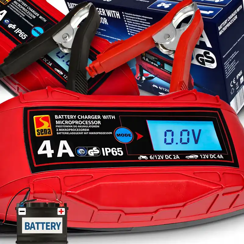 Tani ŁADOWARKA PROSTOWNIK DO AKUMULATORA ŻELOWY 6V 12V AKUMULATORÓW LCD TUV GS