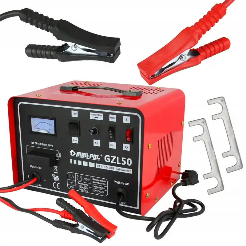 Promocja PROSTOWNIK ŁADOWARKA DO SAMOCHODÓW GZL-50 12V/24V SZYBKIE ŁADOWANIE 50A
