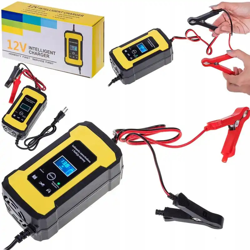 INTELIGENTNY PROSTOWNIK SAMOCHODOWY ŁADOWARKA DO AKUMULATORÓW 12V 6A Szybka dostawa