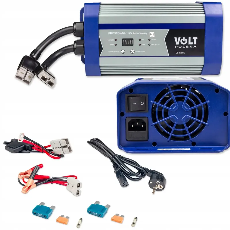 PROSTOWNIK 12V 50A AKUMULATOROWY ŁADOWARKA AGM GEL LIFEPO4 VRLA SMART Darmowa dostawa