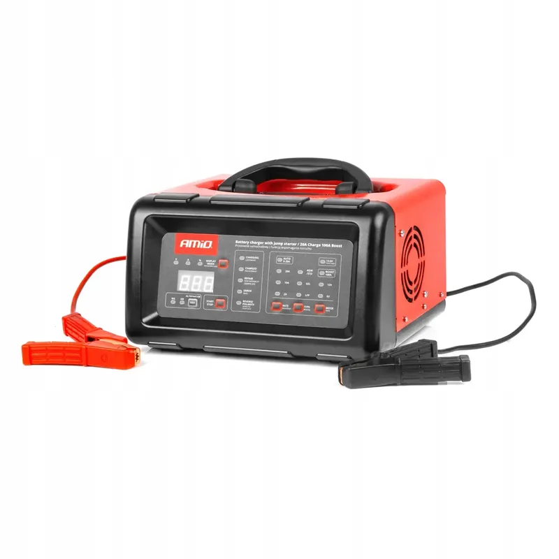 Prostownik cyfrowy z funkcją rozruchu booster jump starter 20A 6V 12V AMIO- Niska cena