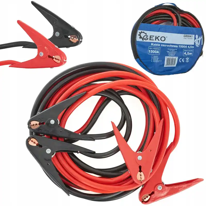 KABLE PRZEWODY ROZRUCHOWE 1500A 4,5m DO ROZRUCHU Niska cena