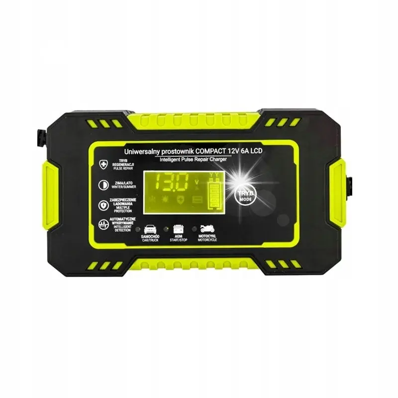 Popularny ŁADOWARKA PROSTOWNIK DO AKUMULATORA 12/24V AGM ŻEL SAMOCHODOWY MOTOCYKLI