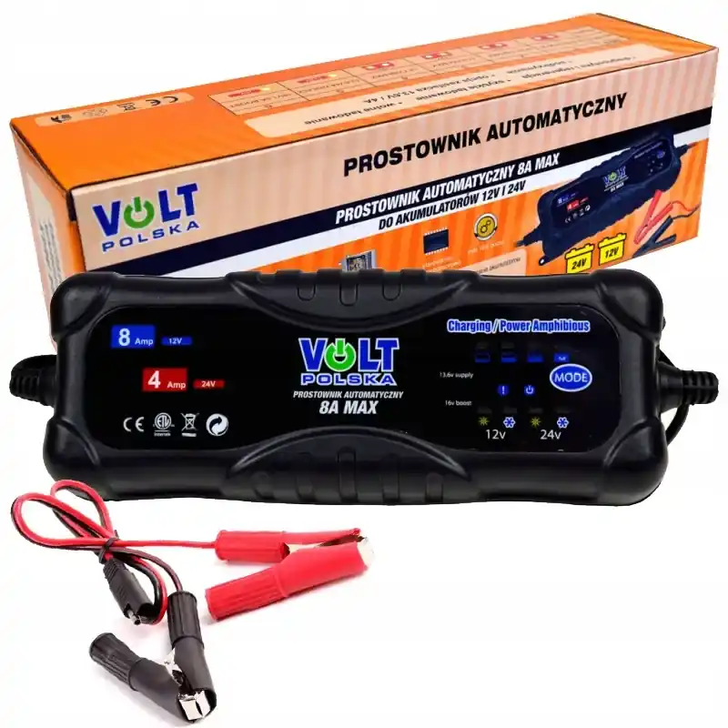 Bezpieczna płatność Prostownik automatyczny Volt Polska 6PRO122408 8A