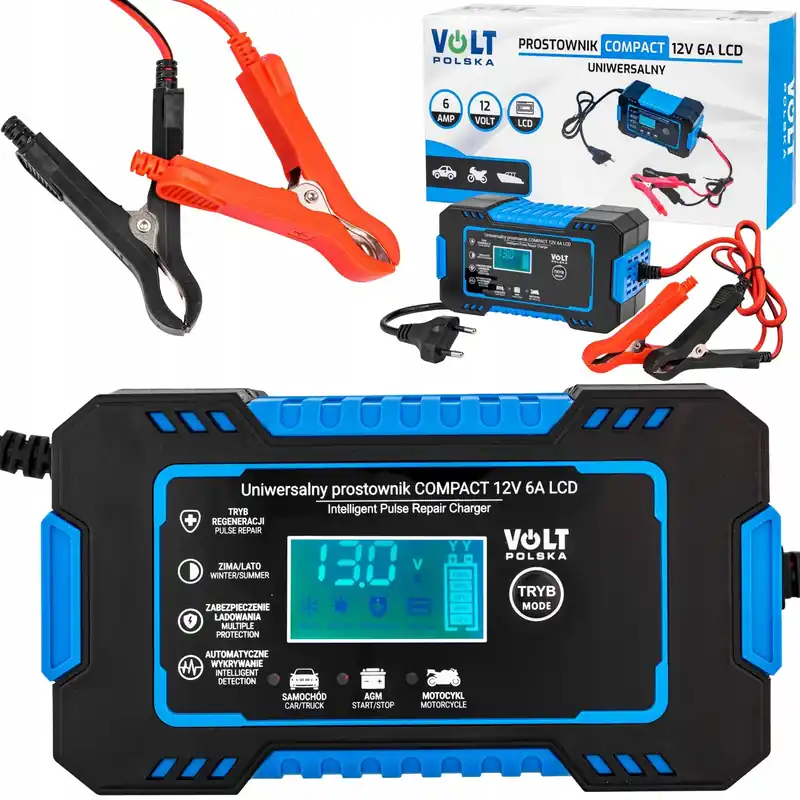 PROSTOWNIK ŁADOWARKA DO AKUMULATORA LCD 12V 6A Tani
