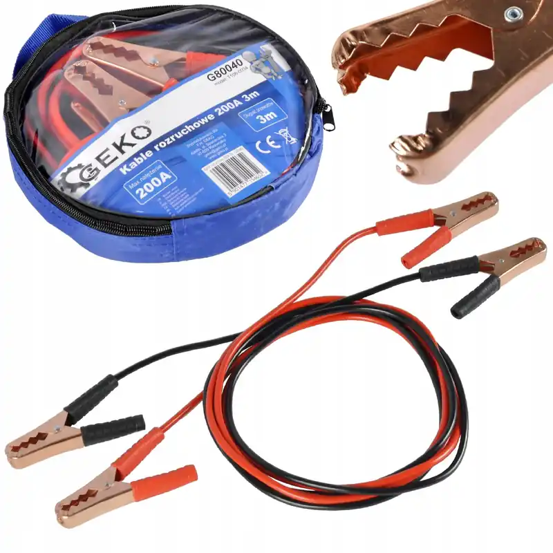 KABLE PRZEWODY ROZRUCHOWE 600A 3m DO ROZRUCHU GEKO Promocja