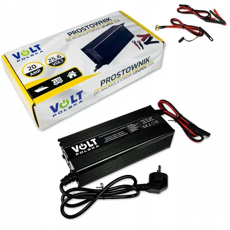 PROSTOWNIK ŁADOWARKA DO AKUMULATORÓW LIFEPO4 20A 25.6V 29.2V 24V Najlepsza cena