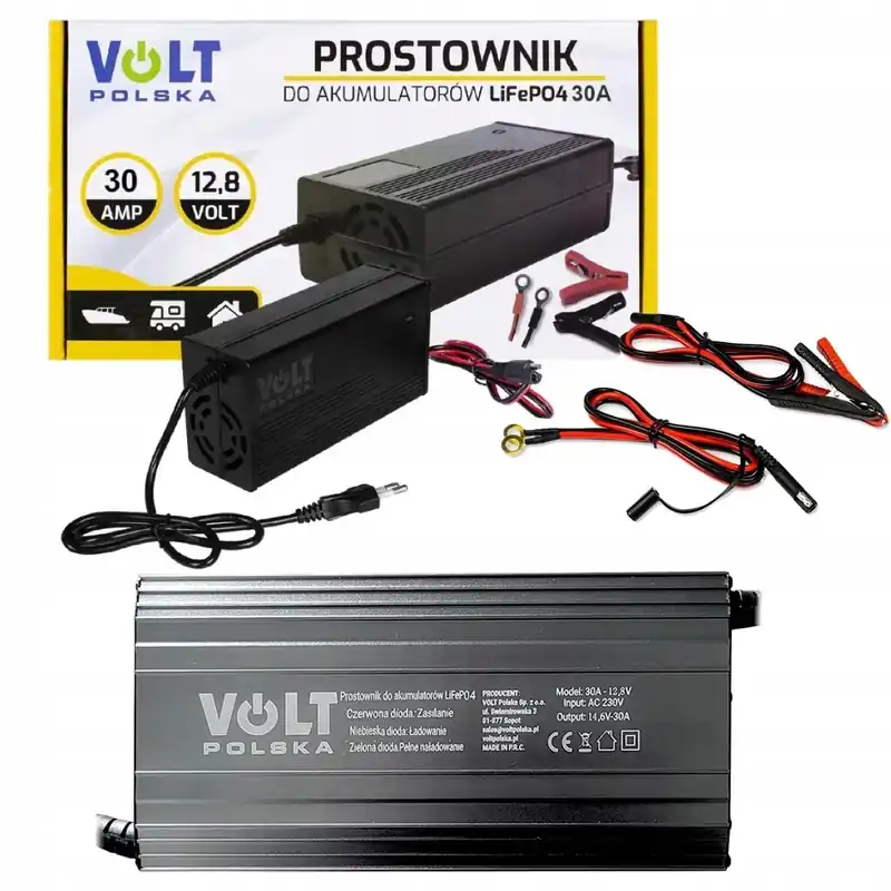 Niska cena PROSTOWNIK ŁADOWARKA DO AKUMULATORÓW LIFEPO4 VOLT 30A 12.8V 14.6V