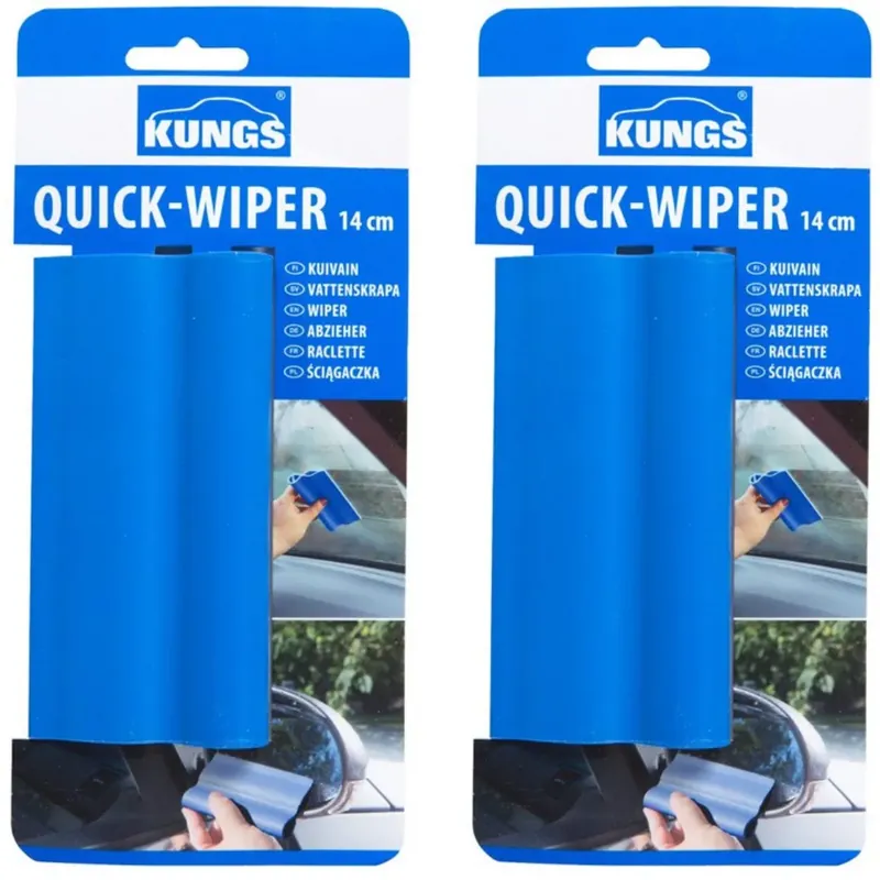 Ściągaczka wilgoci pary wody z szyb lusterek 14 cm Kungs Quick-wiper 2 szt. Rabat