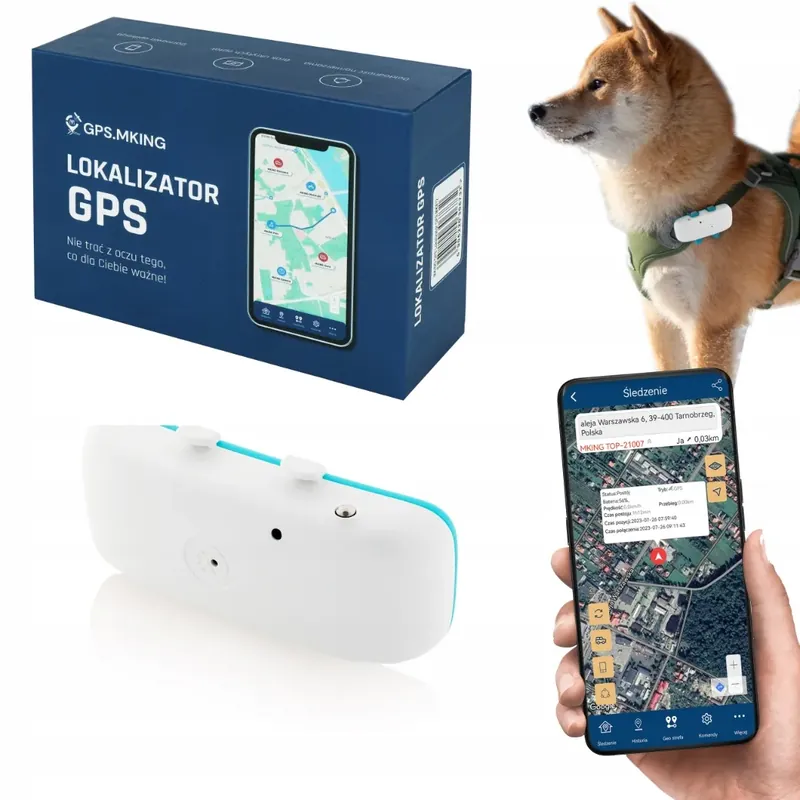 Szybka dostawa Lokalizator GPS BEZ ABONAMENTU APLIKACJA ŚLEDZENIE PSA KOTA ZWIERZĄT MK032