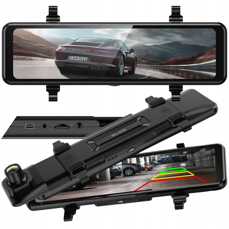 Wysoka jakość CARPLAY WIDEOREJESTRATOR LUSTERKO 10,88 CALA ANDROID AUTO KAMERA DVR 2K QHD