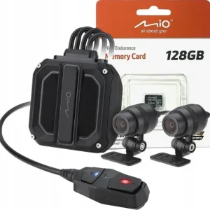 Bezpieczna płatność MIO MiVue M820WD Kamera rejestrator jazdy motocyklowy dwie kamery + 128GB