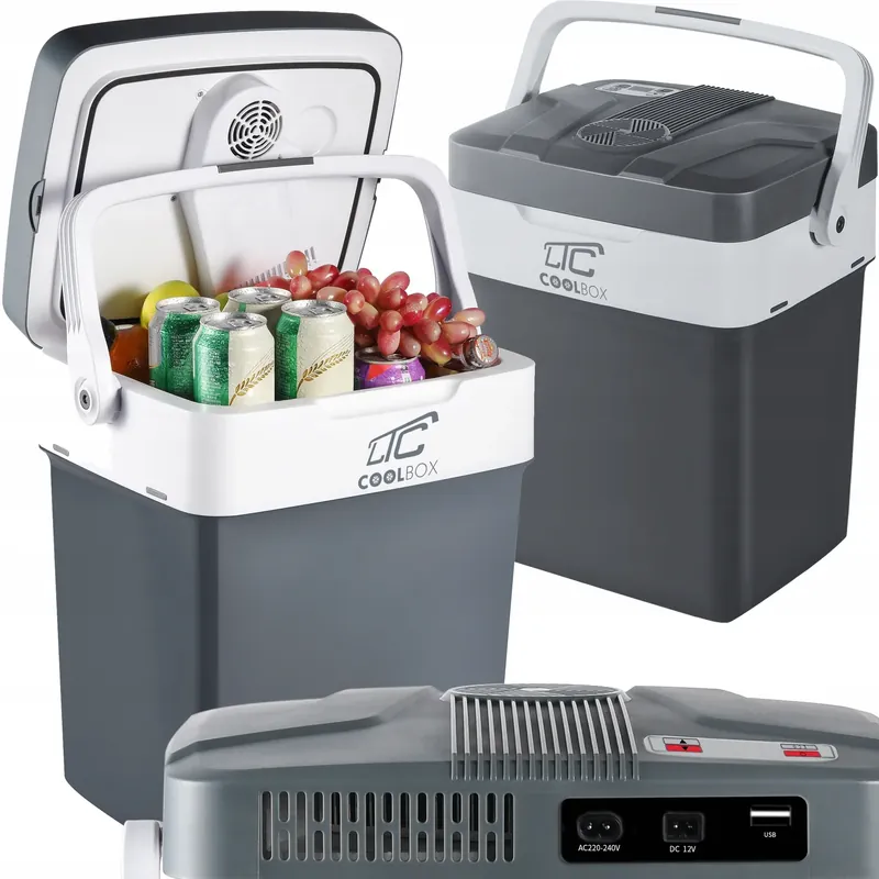 LODÓWKA TURYSTYCZNA SAMOCHODOWA 12V/230V USB 32L XXXL FUNKCJA GRZANIA Nowość