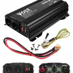 PRZETWORNICA SAMOCHODOWA PEŁNY SINUS VOLT POLSKA 24V 1500W 3000W + USB TIR Tylko dziś