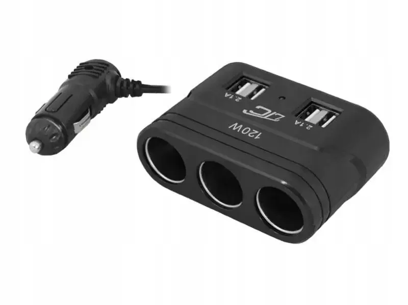 LTC Adapter CAR FIRE 3 gniazda 120W + 4 USB, 4,2A Ostatnia szansa