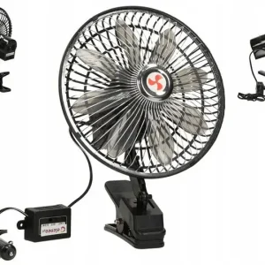 Niska cena DUŻY WIATRAK WENTYLATOR SAMOCHODOWY OBROTOWY REGULOWANY AUTA OSCYLACJA B3O
