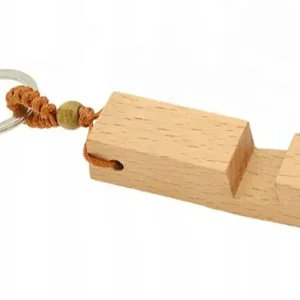 1 2239 Breloczek Podstawka pod telefon Smartphone drewno Wysoka jakość