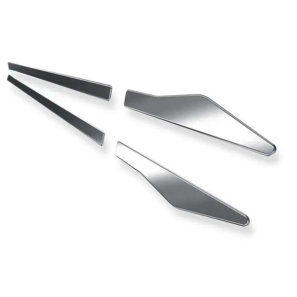 Autentyczny Stalowe listwy boczne do Toyota Avensis III T27 Sedan (4 drzwi) - (2009-2011) - Croni - V - srebrny (mat)