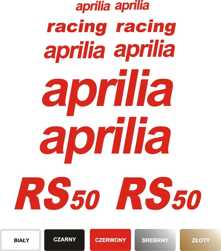 Aprilia RS50 naklejki tuningowe na motocykl YESS Naklejki Ekspresowa dostawa