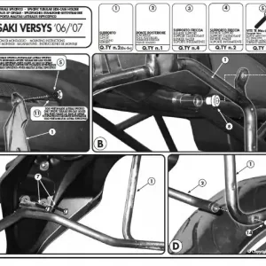 Darmowa dostawa KAPPA STELAŻ KUFRÓW BOCZNYCH MONOKEY KAWASAKI VERSYS 650 (06-09) - RÓWNIEŻ