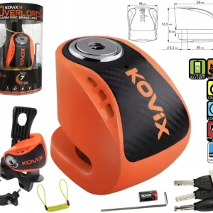 Blokada tarczy hamulcowej z alarmem KOVIX KNS6 fluo pomarańczowy Zamów teraz