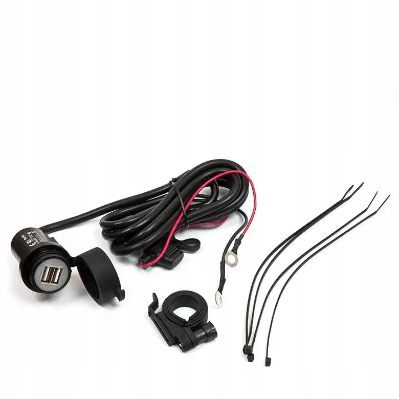 GNIAZDO 12V USB ŁADOWARKA MOTOCYKLOWA TELEFON GPS Skuter Quad Atv Buggy Szybka dostawa