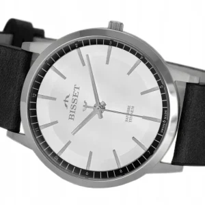 Ekspresowa dostawa Zegarek Bisset męski na pasku BSCF25 tytanowy/srebrny