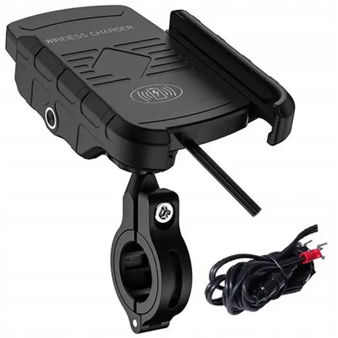 Oryginalny 2 x Uchwyt motocykl bezprzewodowy indukcyjny telefon
