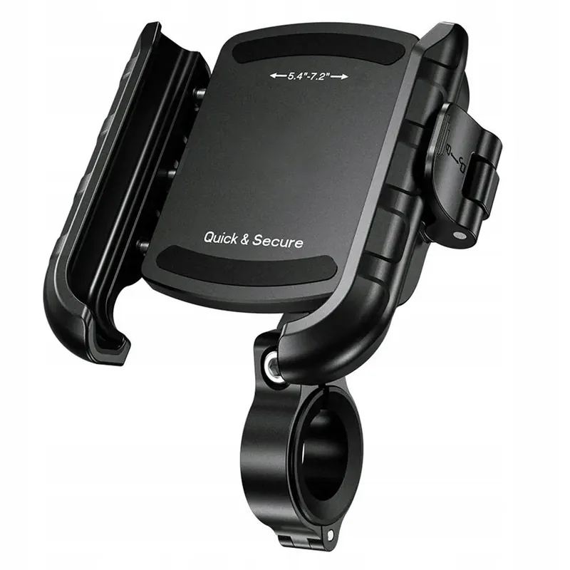 Aluminiowy uchwyt rowerowy motocyklowy na smartfon 5.4'-7.2' antywibracyjny Zwrot pieniędzy