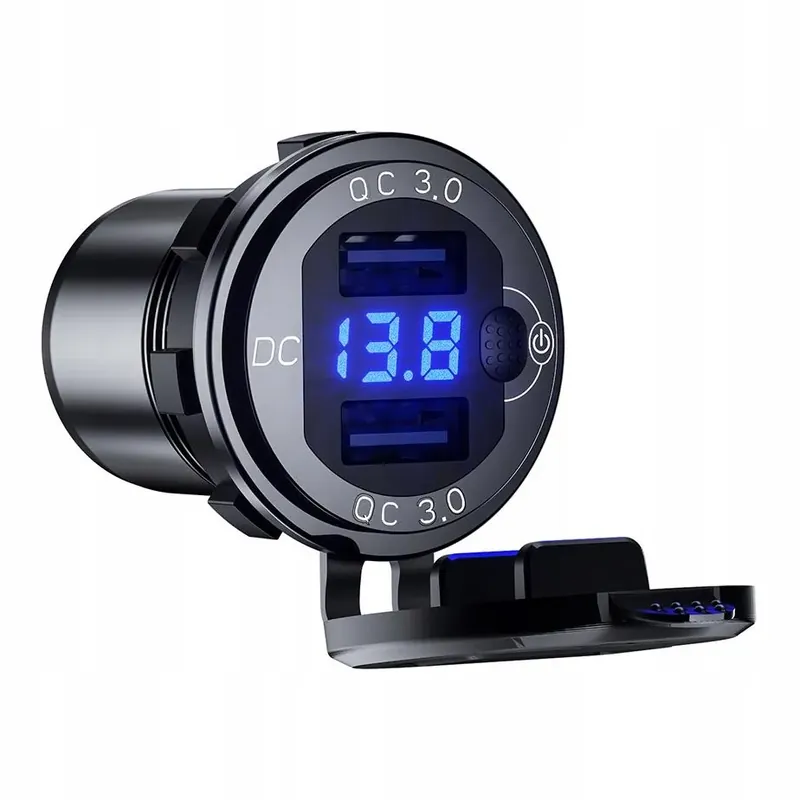 Gniazdo ładowarka 2xUSB QC 36W MOTOR na KIEROWNICE Tylko dziś