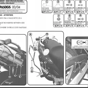 Ekspresowa dostawa KAPPA STELAŻ KUFRÓW BOCZNYCH MONOKEY BMW F 650GS (00-07) - RÓWNIEŻ POD KUFR