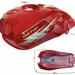 Zbiornik paliwa czerwony do motoroweru Fighter 2 / Euro 5 Tylko dziś