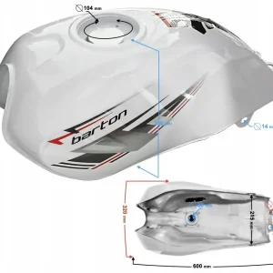 Zbiornik paliwa biały do motoroweru Fighter 2 / Euro 5 Bezpieczna płatność