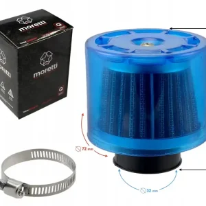 Tani Filtr powietrza stożkowy niebieski, średnica 32mm