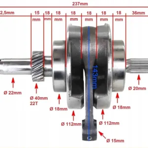 WAŁ KORBOWY ATV 200cc BASHAN QUAD PIN 13mm Kup teraz