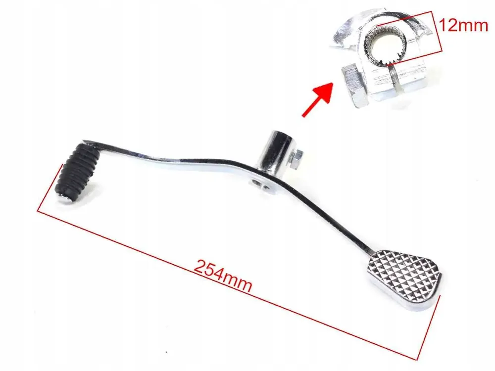 Metalowa Dźwignia Zmiany Biegów Uniwersalna ATV 110/125, 15 cm, Srebrna Oferta limitowana